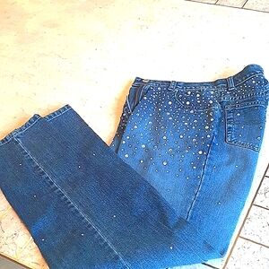 Vintage womens jeans- Newport News jewled design,like new condition,size 4